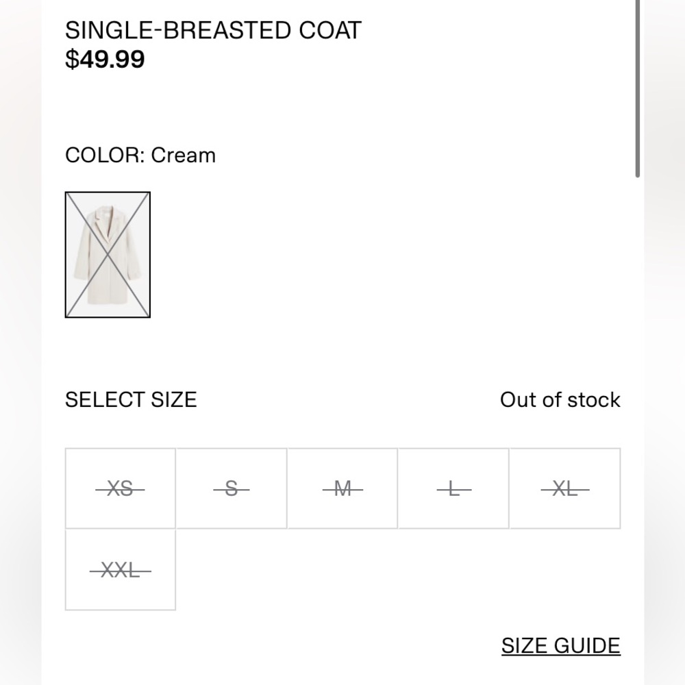 SINGLE-BREASTED COAT XSmall - Picture 10 of 12